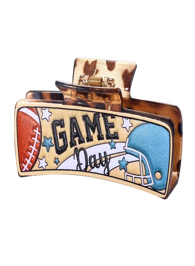 YAHPERN Game Day Hair Clips Football Hair Claw Clips for Women Large Nonslip Tortoise Acrylic Hair Claws Game Day Accessories Outfits Sport Team Spirit Day Football Mom Accessories Party Favors Gifts - Image 1